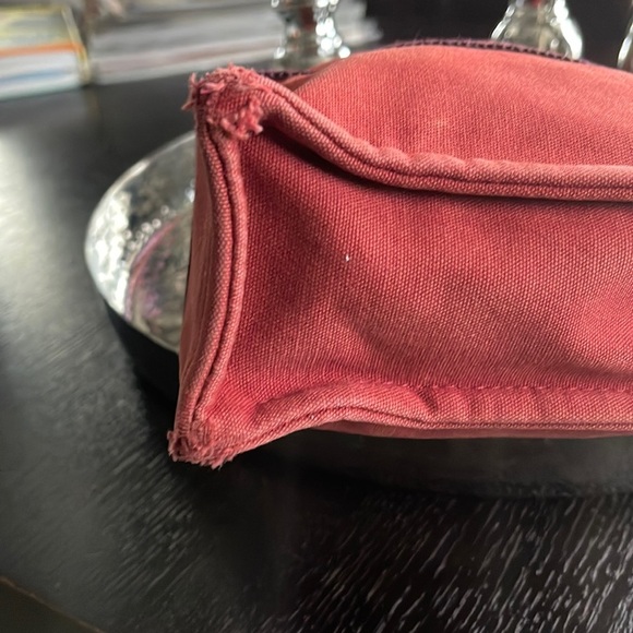 ππ HOST PICK ππ- Hermes Paris Fourre Tout Red Cotton Canvas Small Tote Bag - Picture 8 of 11